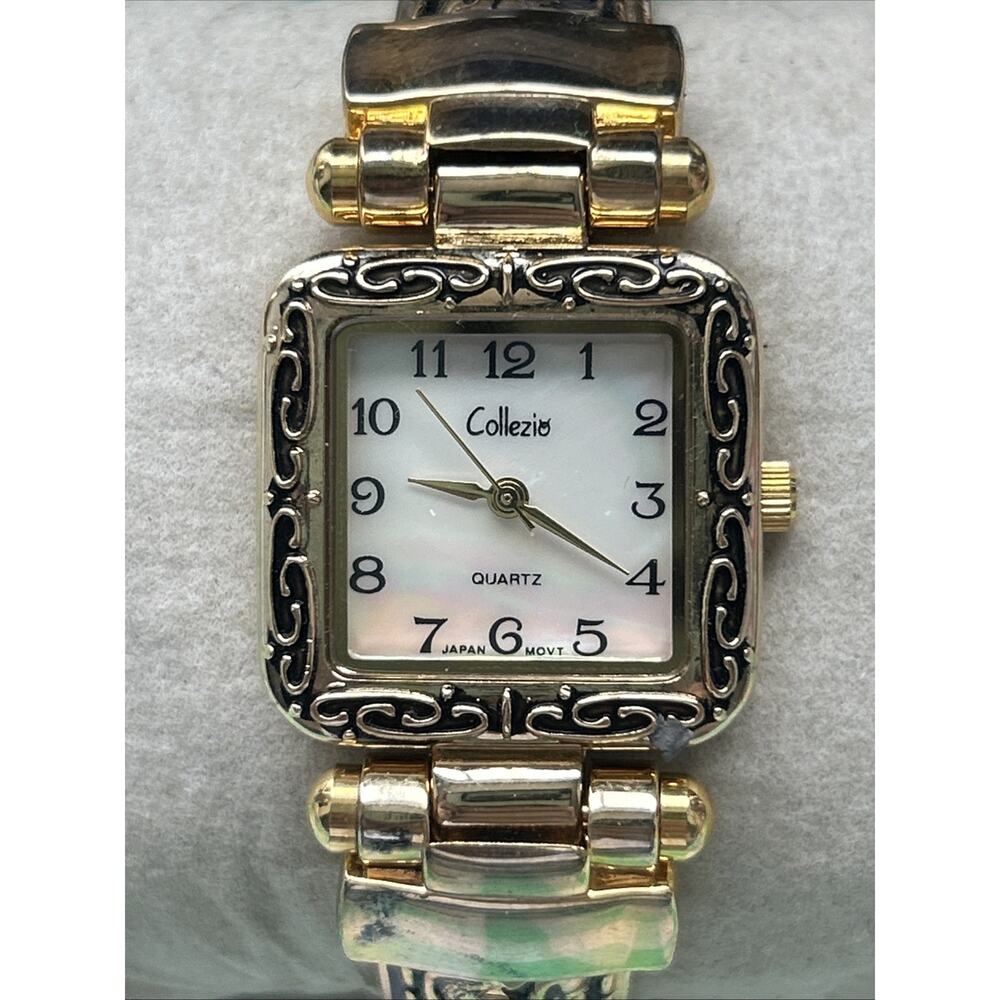 Collezio Gold Tone Women’s Cuff Watch